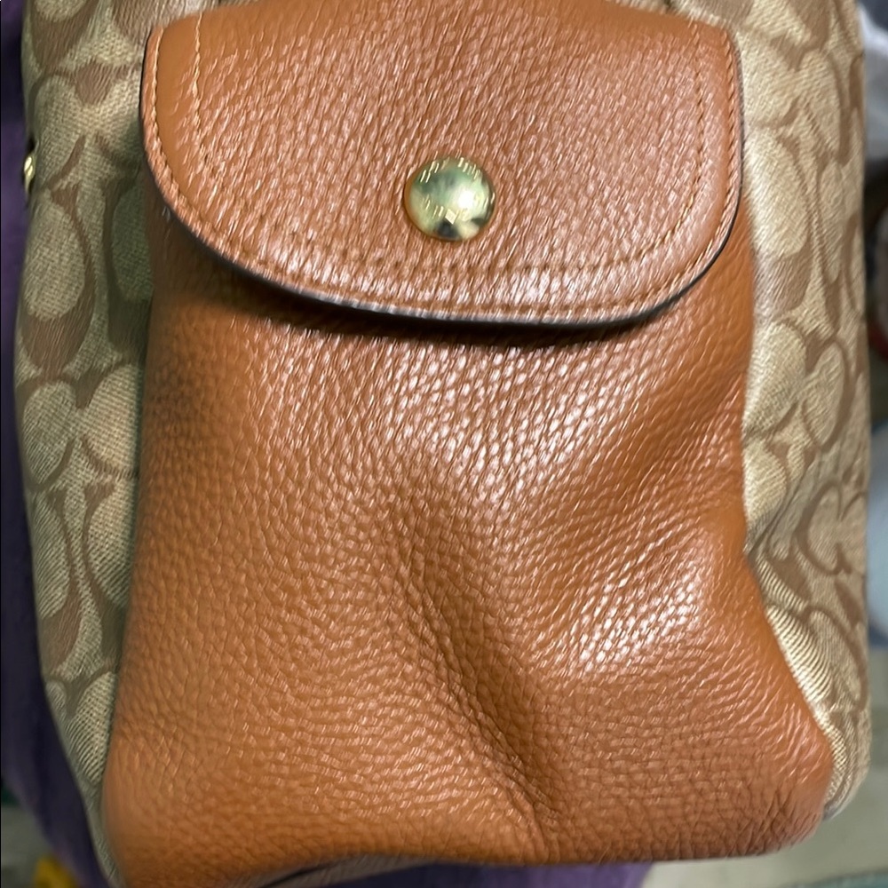 Coach Brown and Tan Hobo Bag 💼 with Matching Wallet - Picture 5 of 13